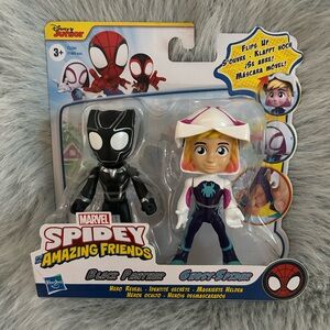 Marvel Spidey and his Amazing Friends Black Panther & Ghost-Spider Figures - NEW